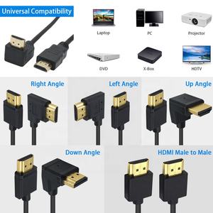Câble HDtv Angle <span class=keywords><strong>Coude</strong></span> Rallonge 4K 90 Degrés <span class=keywords><strong>Hdmi</strong></span> haut bas Gauche Droit Angle Mâle vers <span class=keywords><strong>Hdmi</strong></span> Droit Mâle Câble pour 4K HDTV - Product Image 5
