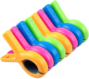 4 Pcs Beach Towel Clips Heavy Duty Clothes <b>Pins</b> for Beach Chair Pool Cruise Laundry Hanging Storage Holder - Product Image 1