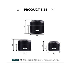 Pot violet foncé <span class=keywords><strong>FINSPOT</strong></span> couvercle rotatif bouteille de crème en verre à large bouche, pot en verre à crème en verre 30ml avec couvercle à vis noir - Product Image 5