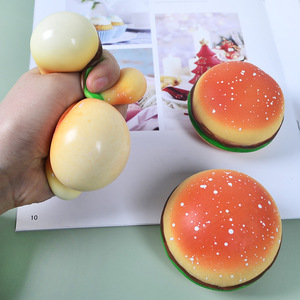 High Quality TPR Kawaii Hamburger Squishy Flour Filling Vent <b>Ball</b> Stress Relief Decompression Squishy <b>Squeeze</b> Toys for Kids - Product Image 3
