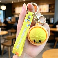 Nouveau Porte-clés Xiaolongbao, Pendentif Poupée Mignonne à l'Expression de Bouffon, Ornement Suspendu pour Sac d'Étudiant, Cadeau Très Vendu