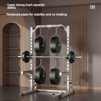 Rack de musculation multifonctionnel professionnel avec cage à squats et barre de traction dorsale pour entraînement de force à domicile, logo personnalisé