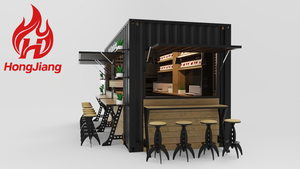 Conteneur d'expédition à faible coût préfabriqué pliable magasins magasins Flat Pack Garage café détachable conteneur maison - Product Image 4