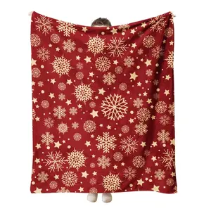 JiZe 크리스마스 던지기 담요 셰르파 울트라 슈퍼 부드럽고 가벼운 따뜻한 편안한 버팔로 격자 무늬 담요 체크 플란넬 담요