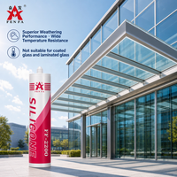 Scellant silicone structurel pour joints de verre architectural, conforme à la norme ASTM C1184, cartouche de 300 ml, emballage de 24 pièces/boîte, étiquette privée