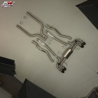 Système d'échappement arrière en acier inoxydable KM Performance avec valve pour BMW M8 F91 F92 S63 4.4T V8, embouts en carbone, mise à niveau Catback