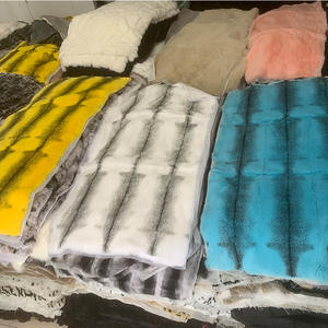 Couverture en fourrure <span class=keywords><strong>de</strong></span> <span class=keywords><strong>lapin</strong></span> véritable, tapis moelleux <span class=keywords><strong>de</strong></span> luxe, couverture <span class=keywords><strong>de</strong></span> canapé naturelle et duveteuse pour salon et chambre à coucher - Product Image 1