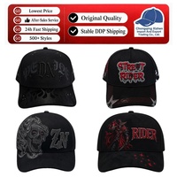 Nuevas Gorras HEAVENS WRATH X Rude Awakening con Logotipo Bordado, Visera Curva, Gorras de Béisbol Negras Rude Awakening