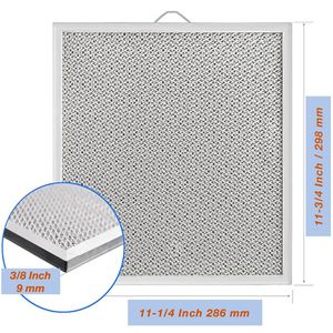 Filtro de aluminio Filtstar para campana extractora 30x20x1, deflector de aceite de repuesto para Broan S99010316, color plateado - Product Image 5