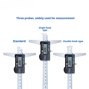 <span class=keywords><strong>Calibrador</strong></span> <span class=keywords><strong>Vernier</strong></span> Digital de Alta Precisión con Pantalla Digital, 0-200-300mm, Gancho Simple/Doble - Product Image 2