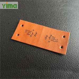 Patch 3d Label Custom Garment Leather Labels 3D Embossed Brand Name Logo Jeans PU Leather Badges Natural Real Leather Patches