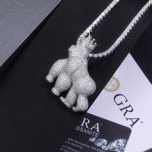 Oferta Especial: Colgante de Moissanita con Diamantes Estilo Hiphop, Joyería Fina para Uso Diario y Ocasiones Especiales, Disponible al Mejor Precio - Product Image 6