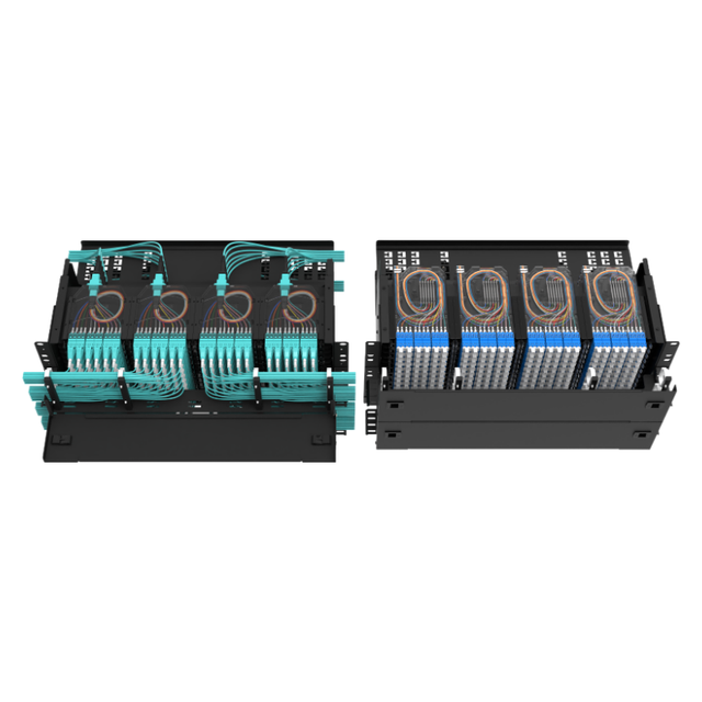 19 Inch Rack Mount 1U Fiber Optic Empty Box with Max 144F in 1SC/LC High Capacity Data Center FTTH Use 3-Year Warranty