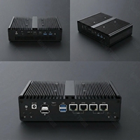 Mini PC Industri 4 *2.5G LAN AMD Ryzen 5-7640HS R7 8845HS Barebone IPC 4*USB3.0 2*Type-C Edge Computing Pfsense Thin Client