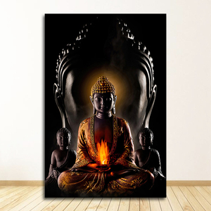 Buddhism <strong>Canvas</strong> Print Art Pictures Posters God <strong>Buddha</strong> Wall Art <strong>Paintings</strong> Home Decor - Product Image 5