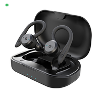 Kinlan earbud TWS nirkabel Mini, earphone Gaming tahan air dengan indikator baterai LED untuk Olahraga