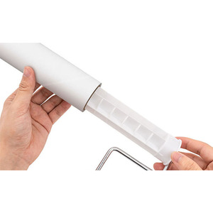 Rouleau anti-poils et peluches en bois portable, rechargeable, extra-adhésif, 90 couches, spirale, blanc et bleu, pour usage domestique et vente en gros - Product Image 6