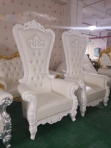 Budget-Friendly Large Antique Lion <strong>White</strong> Throne Chairs for Weddings Dining Outdoor <strong>Halls</strong> Events Solid Stainless Steel Elegant - Product Image 6