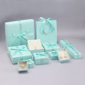 Directo de fábrica verde turquesa COLLAR COLGANTE pulsera anillo pendiente regalo embalaje joyería conjunto caja con bolsa de papel - Product Image 1