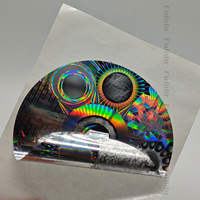 Autocollant holographique 3D brillant en PET argenté, grand logo, étiquette en vinyle imperméable, impression personnalisée, décalcomanie pour usage artisanal, résistant à l'huile