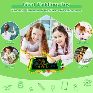 बच्चों का डिजिटल राइटिंग बोर्ड डायनासोर आकार का रंगीन ड्राइंग टैबलेट टॉडलर डूडल बोर्ड एलसीडी राइटिंग टैबलेट 8.5 इंच