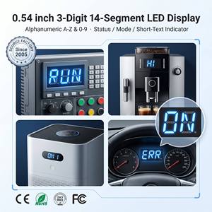 Paneles LED Alfanuméricos de Grado Industrial de 0.54 Pulgadas, <span class=keywords><strong>3</strong></span> Dígitos, Luz Blanca, 14 Segmentos, para Sistemas de Control de Aviones - Product Image 3