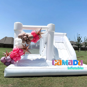 Outdoor und Indoor Jumping Castle White Bounce House Aufblasbares Bounce House mit Rutsche und Ball Pit Combo für Party verleih - Product Image 5