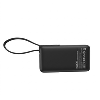 Batterie externe portable 10000 mAh grande capacité avec charge rapide PD45W, câble intégré, affichage de puissance TFT et prise en charge du mode de charge au goutte-à-goutte