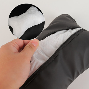 Travel <b>Pillow</b> Rectangle 20x18cm White Line <b>Neck</b> Support Car Use - Product Image 1