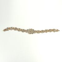 Vente en gros YUGU YG-F014 – Applique à coudre personnalisée en strass or rose avec cristaux, double contrôle qualité, échantillon rapide