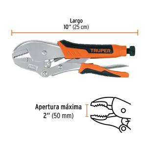 Truper 10 \ "Acero DIY Pinza Mango de vinilo Superficie de mandíbula dentada para corte Aplicación industrial Personalización OEM compatible - Product Image 2
