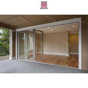 <span class=keywords><strong>Porte</strong></span> <span class=keywords><strong>d</strong></span>'entrée en verre de magasin extérieur à coupure thermique <span class=keywords><strong>porte</strong></span> en verre pliante étanche à usage intensif <span class=keywords><strong>porte</strong></span>-fenêtre pliante en aluminium - Product Image 1