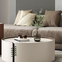 Table basse en marbre avec plateau en pierre, style italien, luxe léger, pour petit appartement, ensemble de meubles modernes et minimalistes pour salon