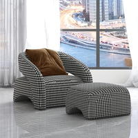 Fauteuil d'appoint léger et écologique de style nordique pour salon et balcon, petit fauteuil de détente individuel