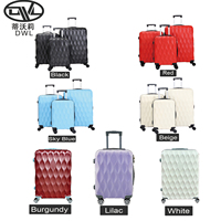 Nouvel arrivage de bagages de voyage ABS PC blancs 3 pièces sac à roulettes léger en aluminium valises bagages grossiste direct d'usine