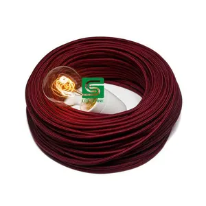 Retro Electrical Wire Vintage Fabric Cable Braided Textile Wire Power Cord For Lighting