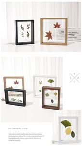 Venta al por mayor DIY marco de fotos de vidrio de dos caras Marco de herbario 5 "6" 7 "8" A4 "Marco de caja de sombra - Product Image 3