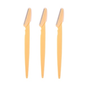 Paquete de Tres Navajas y Recortadoras de Cejas de Acero Inoxidable, Venta al por Mayor de Fábrica, Herramientas de Belleza para Recortar Cejas, Labios y Rostro - Product Image 5