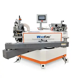 WOODFUNG फर्नीचर बनाने लकड़ी बोर्ड धार Bander मशीनरी स्वचालित वक्र पीवीसी बढ़त बैंडिंग मशीन कीमत