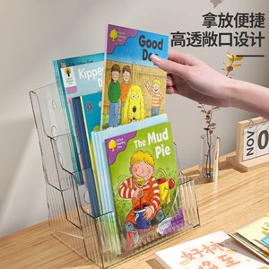 Children's Picture Book Display Stand <b>Acrylic</b> Transparent 3 Tier Desktop Organizer For Kids Reading <b>Storage</b> Rack - Product Image 3