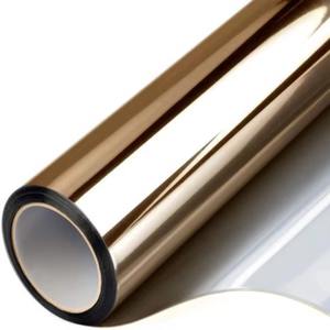 Film adhésif décoratif réfléchissant unidirectionnel or et argent de haute qualité 1,52x30m pour isolation thermique et confidentialité - Product Image 1