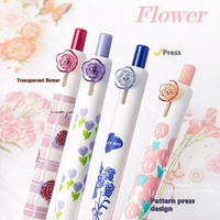 Romantique Dream Series Casual Flower Gel Pen Petit Frais Nouvelle Arrivée Séchage Rapide 0.5mm Matière Plastique Creative CS Design