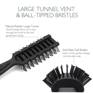 Profissional Bola Derretado Cerdas Oco Vent Escova De Cabelo Personalizado Black Hair Salon Escova Para Homens Cabelos Curtos Quick Blow Secagem - Product Image 3