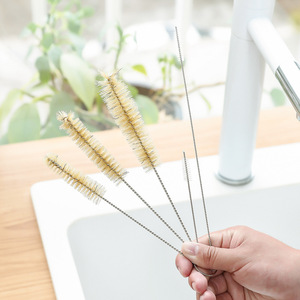Teapot <b>Brush</b> Set 5 Pc Steel Wire Bristles For Cup Kettle Spout <b>Cleaning</b> Multi Functional Kitchen <b>Cleaning</b> Tool - Product Image 1