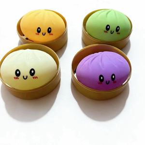 Colorful TPR Squishy Dumpling Bun Toy for Kids-Unisex Educational Sensory <b>Fidget</b> Toy Custom Logo Squeeze Toy - Product Image 1