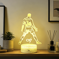 Vente en Gros Usine Lampe de Nuit 3D Lumineuse Colorée LED Décoration Maison Télécommande Football Lampe de Table en Acrylique