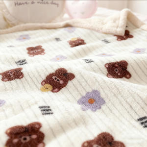 <span class=keywords><strong>Manta</strong></span> de Invierno Gruesa Personalizada de Poliéster, para Oficina, Siesta, Sofá, <span class=keywords><strong>Manta</strong></span> de Felpa de Coral - Product Image 2