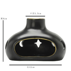 Plateau <span class=keywords><strong>de</strong></span> combustion en céramique blanc et noir pour Palo Santo du Pérou, brûleur d'encens portatif, support pour <span class=keywords><strong>sauge</strong></span> et Palo Santo - Product Image 4