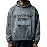 Sweat à capuche en molleton français de haute qualité, fabriqué en Chine, avec impression vintage et logo personnalisé