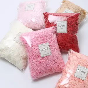 Diy Lafite Paper Grass Colorful Shredded Paper PP Grass Shredded Paper Packing For Gift Package Box Filling